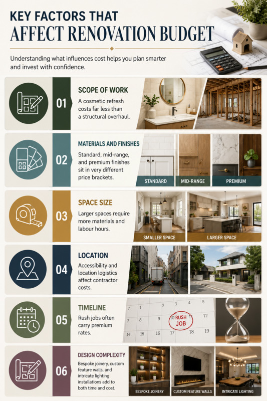 Key factors that affect renovation budget